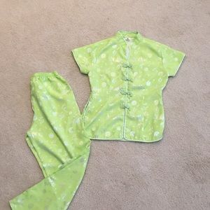 Lime green chinese outfit